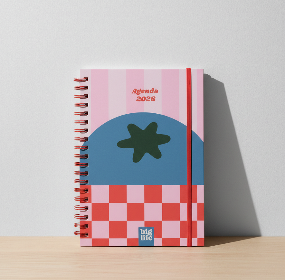 Agenda 2026 Retro Pastel - Día por pág. - 398 pág.