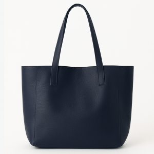Totebag Azul marino 100% Cuero Vacuno