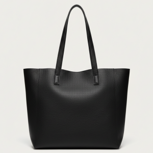 Totebag Negro 100% Cuero Vacuno