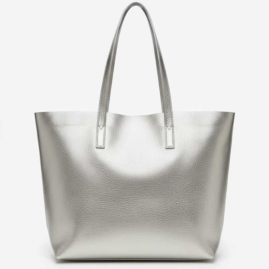 Totebag Platino 100% Cuero Vacuno