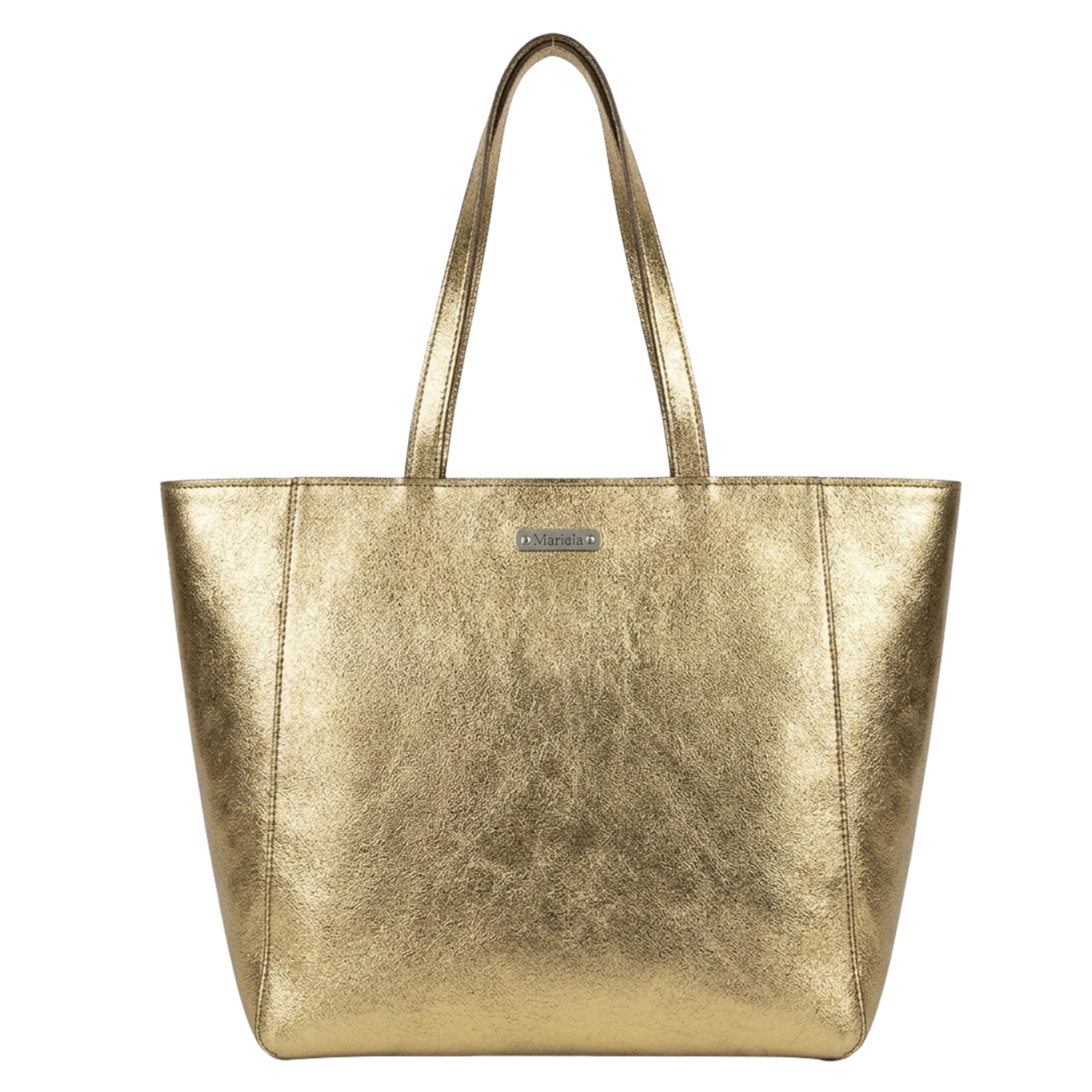 Totebag Mariela Essential 100% Cuero Vacuno - Dorado