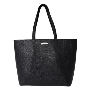 Totebag Mariela Essential 100% Cuero Vacuno - Negro claro
