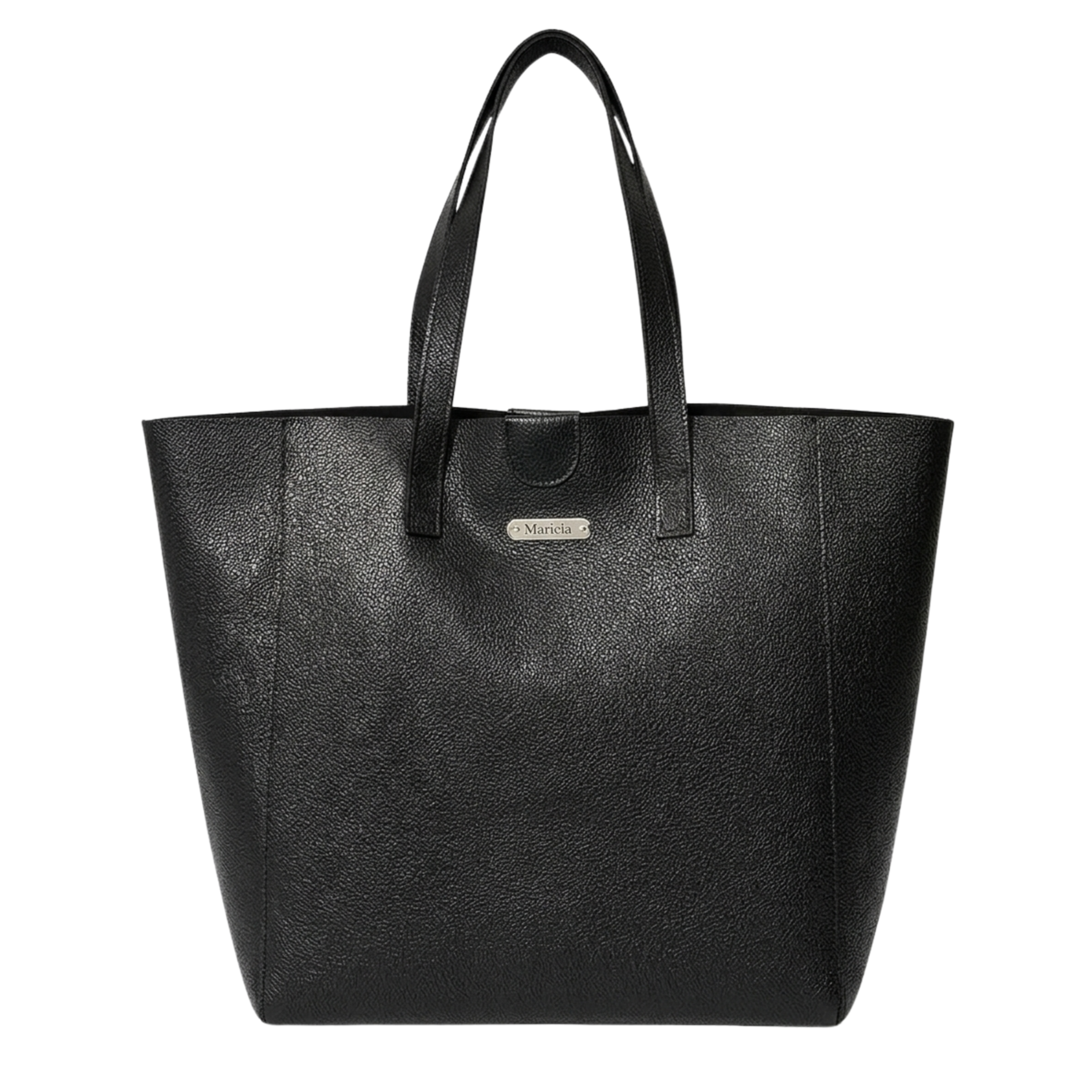 Totebag Mariela Classic 100% Cuero Vacuno - Negro