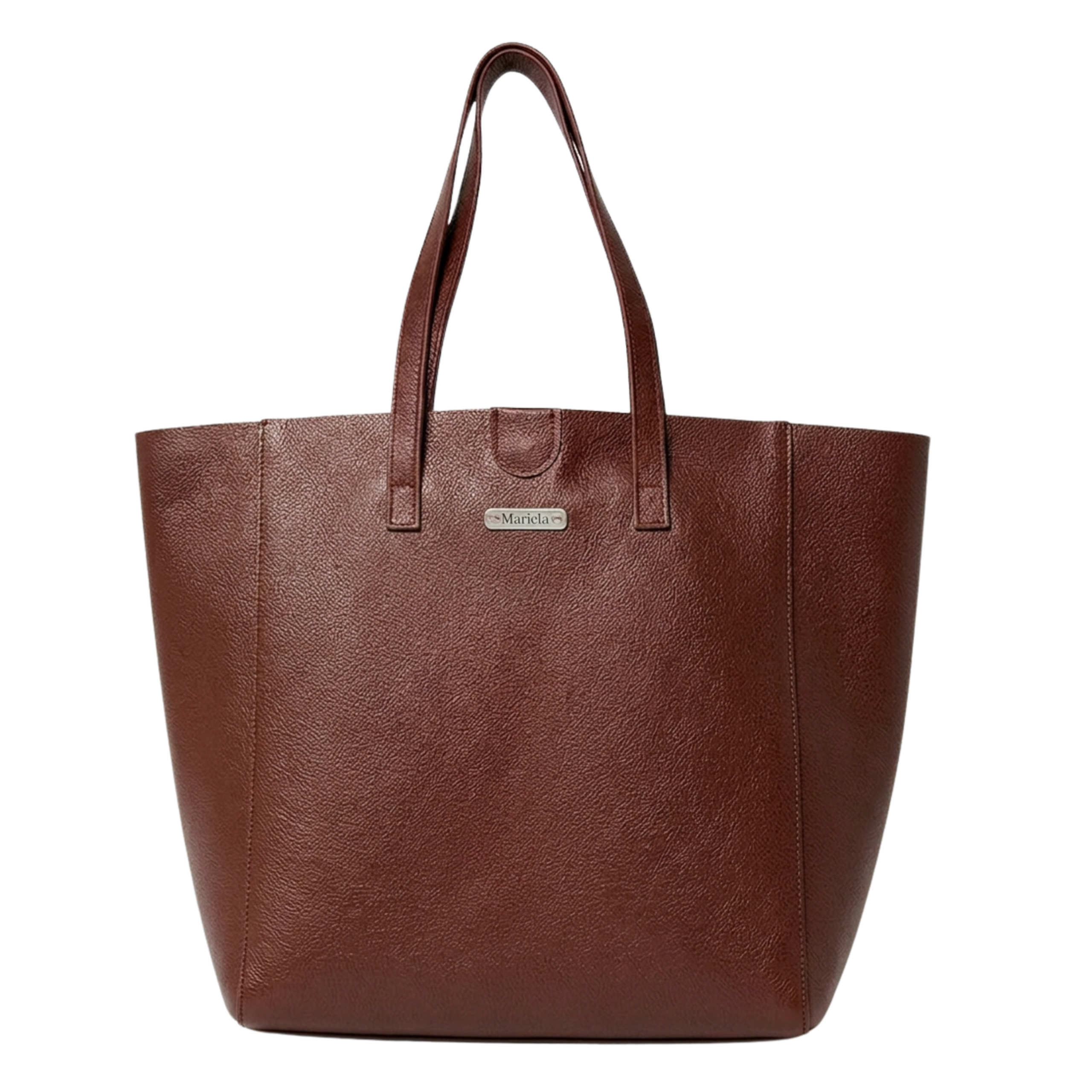 Totebag Mariela Classic 100% Cuero Vacuno - Chocolate